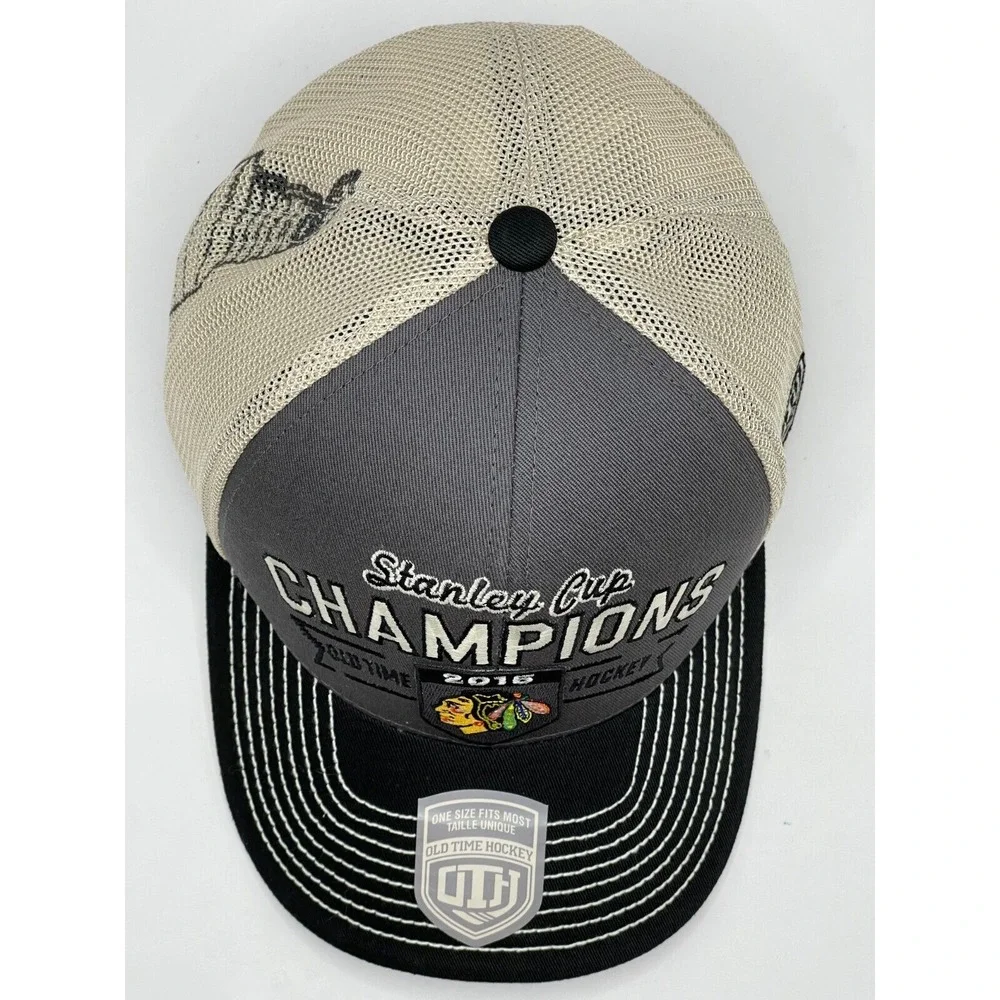NWOT Chicago Blackhawks Old Time Hockey 2015 Stanley Cup Champs Hat Cap SnapBack